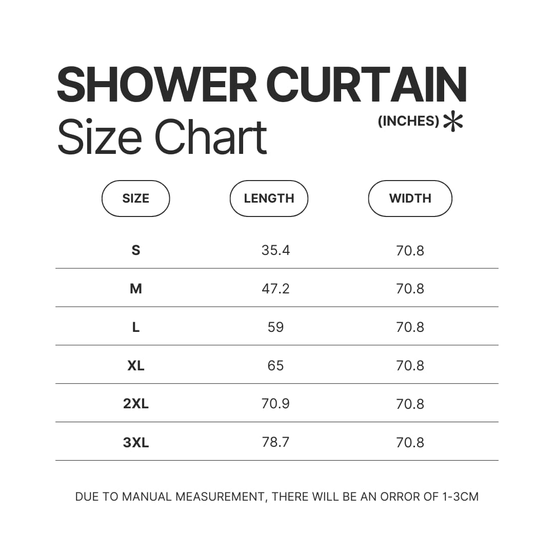 Shower Curtain Size Chart - Still Woozy Store